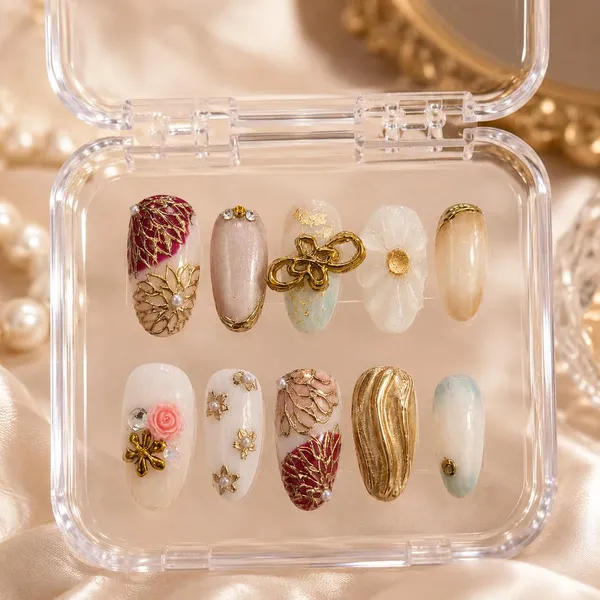 Abstract_Press_On_Nails_For_Women