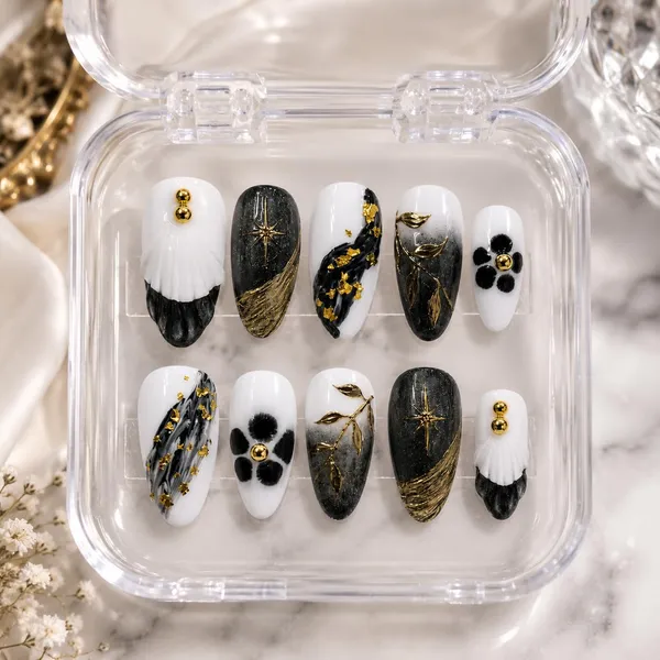 Abstract_Press_On_Nails_For_Women