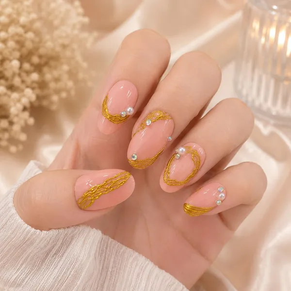 Abstract_Press_On_Nails_For_Women