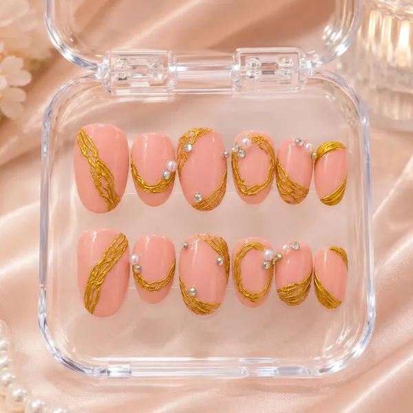Abstract_Press_On_Nails_For_Women