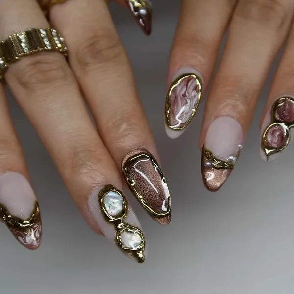 Abstract_Press_On_Nails_For_Women