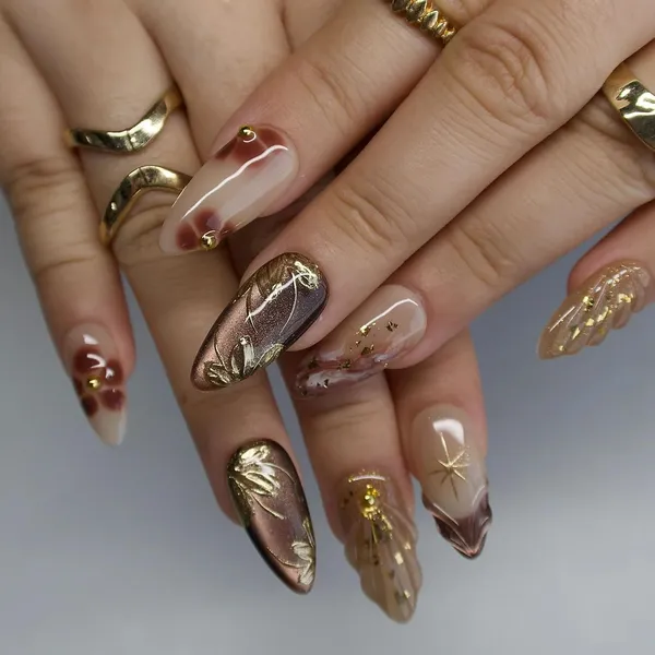 Abstract_Press_On_Nails_For_Women