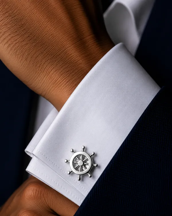 Silver_Metal_Premium_Cufflinks_For_Men