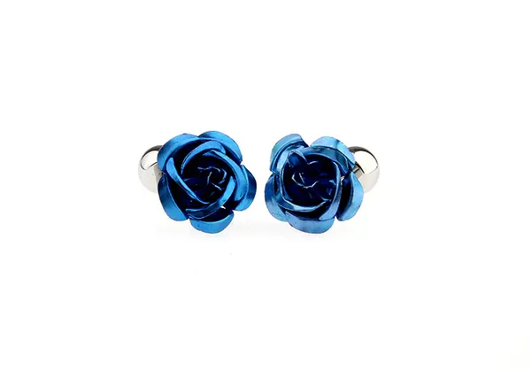 Silver_Blue_Metal_Premium_Cufflinks_For_Men