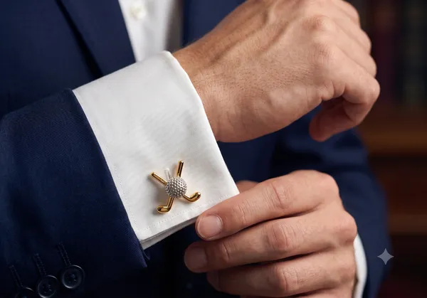 Gold_Metal_Premium_Cufflinks_For_Men