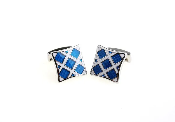 Silver_And_Blue_Metal_Premium_Cufflinks_For_Men