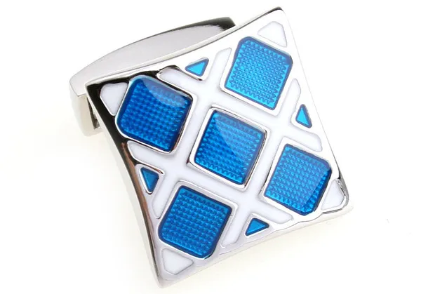 Silver_And_Blue_Metal_Premium_Cufflinks_For_Men
