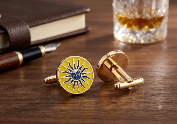 Gold_And_Yellow_Metal_Premium_Cufflinks_For_Men