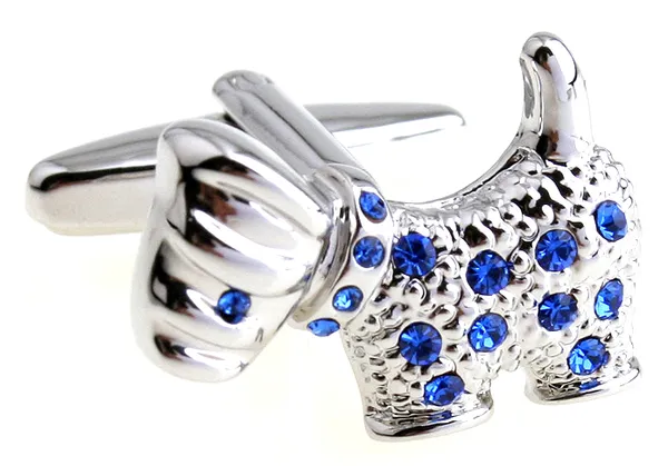 Silver_And_Blue_Metal_Premium_Cufflinks_For_Men