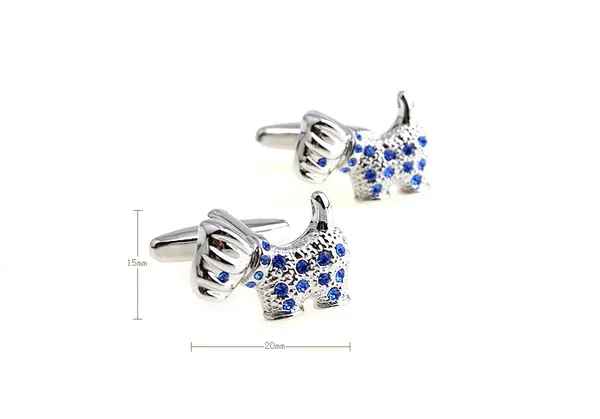Silver_And_Blue_Metal_Premium_Cufflinks_For_Men