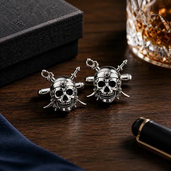Silver_Metal_Premium_Cufflinks_For_Men