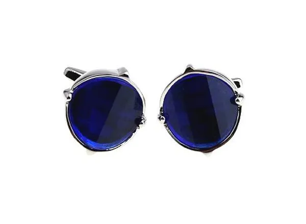 Silver_And_Blue_Stainless_Steel_Premium_Cufflinks_For_Men