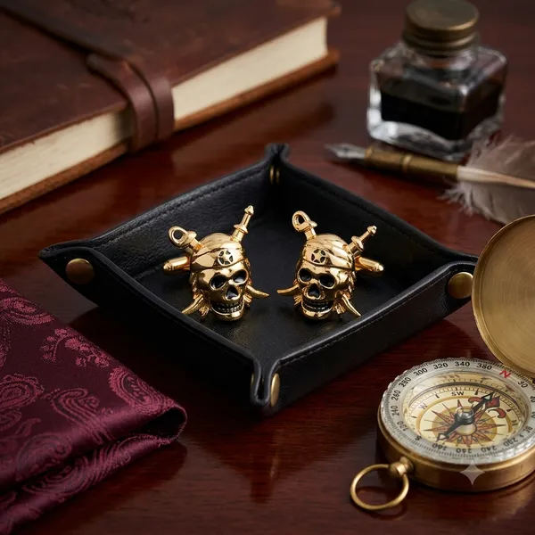 Gold_Metal_Premium_Cufflinks_For_Men
