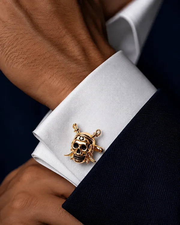 Gold_Metal_Premium_Cufflinks_For_Men