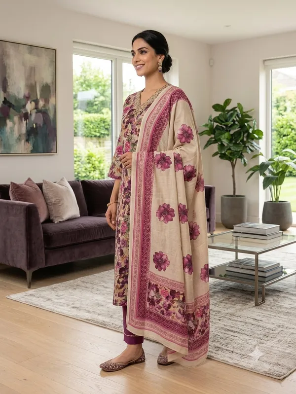 Beige_Cotton_Premium_Kurta_Set_For_Women