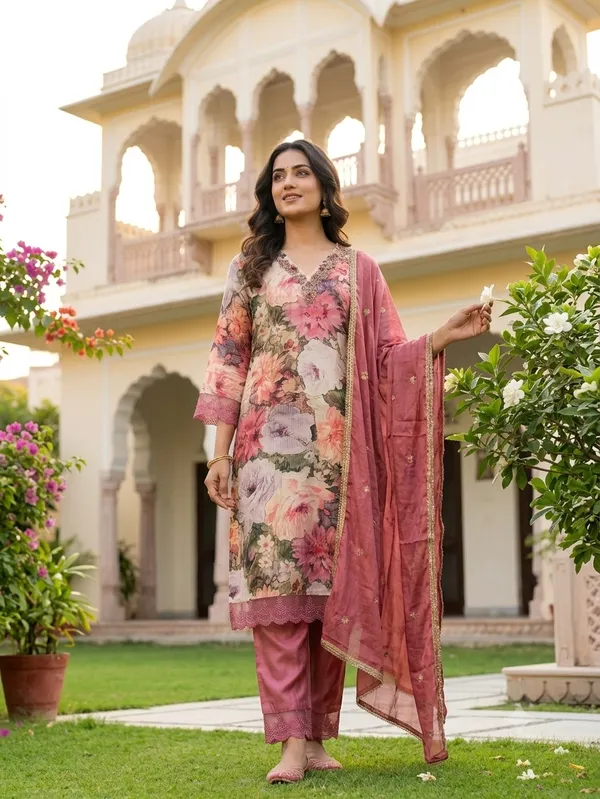 Floral_Premium_Kurta,_Pant_&_Dupatta_For_Women_
