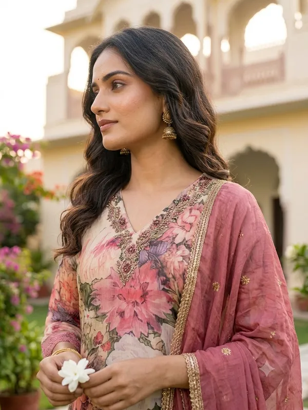 Floral_Premium_Kurta,_Pant_&_Dupatta_For_Women_