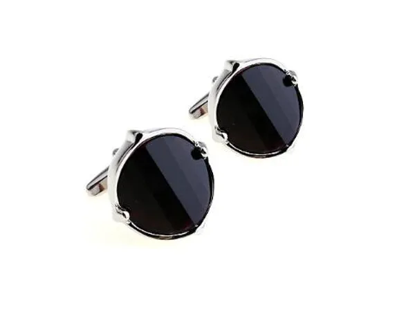 Silver_And_Black_Stainless_Steel_Premium_Cufflinks_For_Men