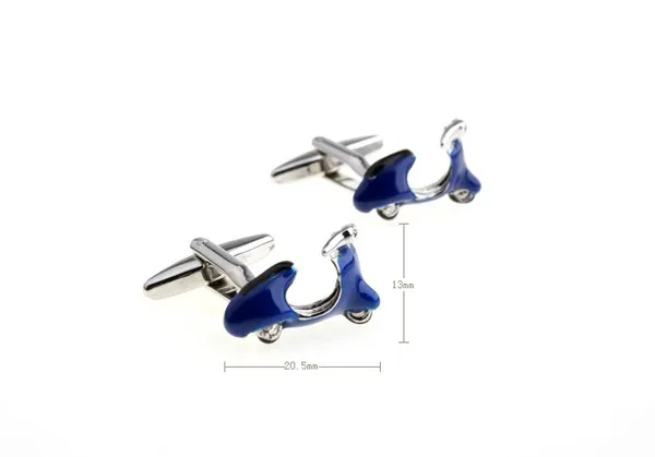 Silver_And_Blue_Metal_Premium_Cufflinks_For_Men