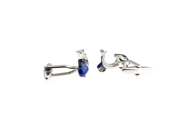 Silver_And_Blue_Metal_Premium_Cufflinks_For_Men