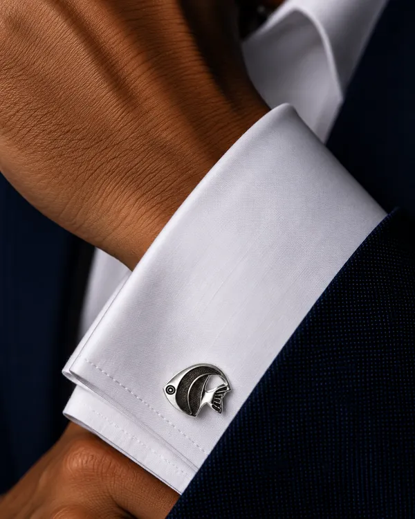 Silver_Metal_Premium_Cufflinks_For_Men
