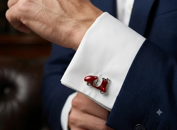 Red_Scooter_Designer_Men_Cufflinks