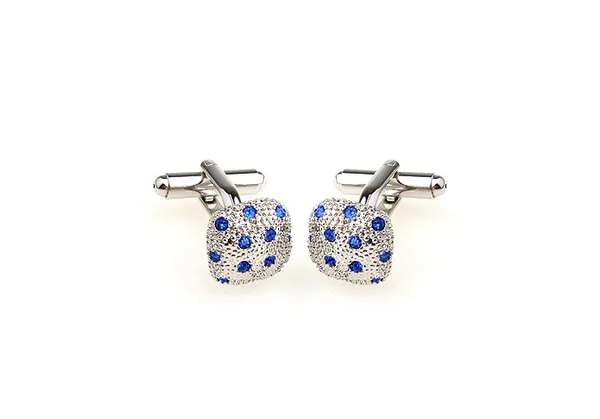 Silver_And_Blue_Metal_Premium_Cufflinks_For_Men