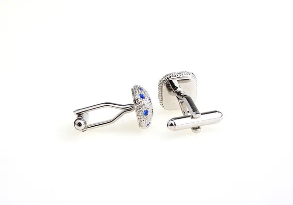 Silver_And_Blue_Metal_Premium_Cufflinks_For_Men