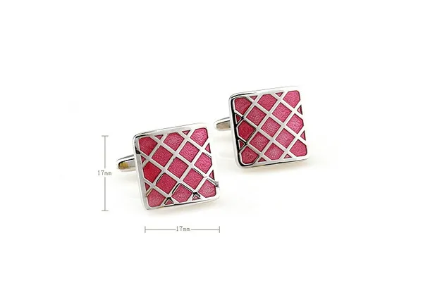 Maroon_Silver_Metal_Premium_Cufflinks_For_Men