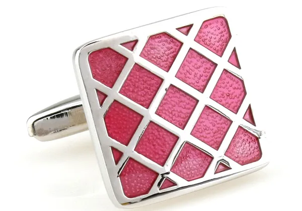 Maroon_Silver_Metal_Premium_Cufflinks_For_Men