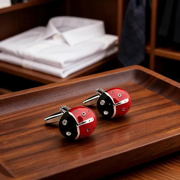 Red_And_Black_Metal_Premium_Cufflinks_For_Men