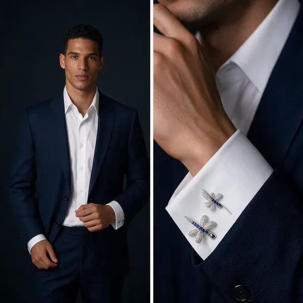 Silver_Metal_Premium_Cufflinks_For_Men