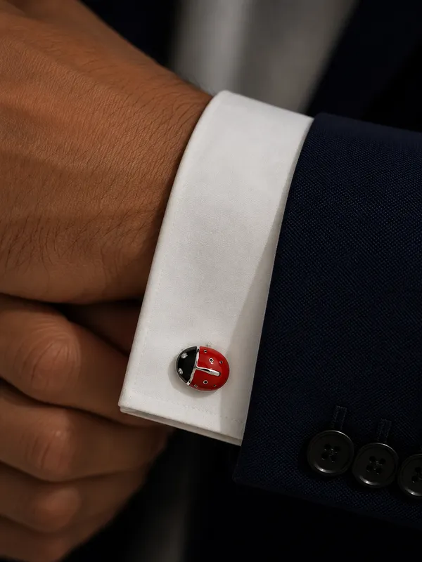Red_And_Black_Metal_Premium_Cufflinks_For_Men