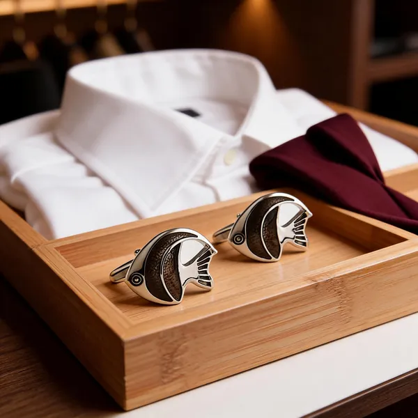 Silver_Metal_Premium_Cufflinks_For_Men