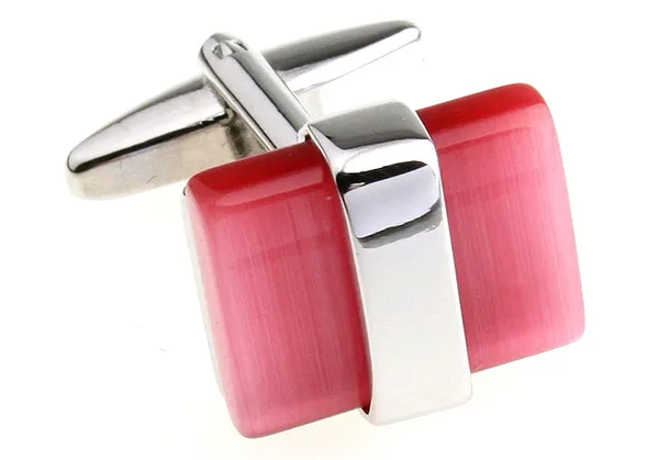 Silver_And_Red_Metal_Premium_Cufflinks_For_Men