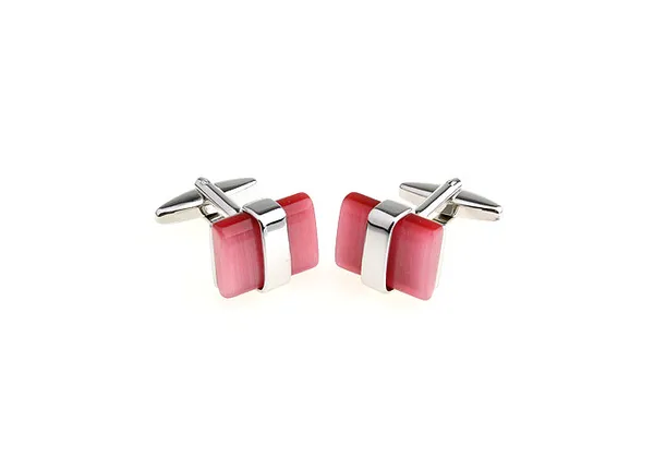 Silver_And_Red_Metal_Premium_Cufflinks_For_Men