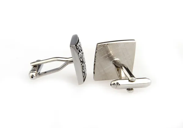 Silver_And_Black_Metal_Premium_Cufflinks_For_Men