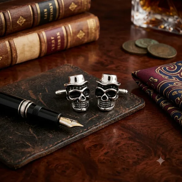 Silver_Metal_Premium_Cufflinks_For_Men