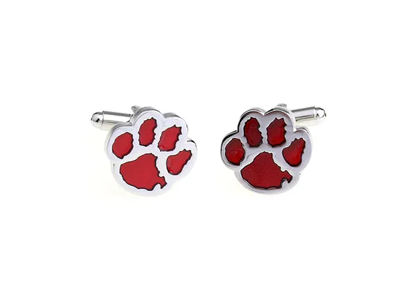 Silver_Maroon_Metal_Premium_Cufflinks_For_Men