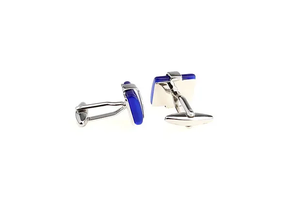 Blue_And_Silver_Metal_Premium_Cufflinks_For_Men