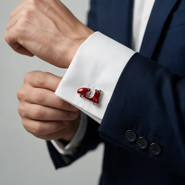 Red_Scooter_Designer_Men_Cufflinks