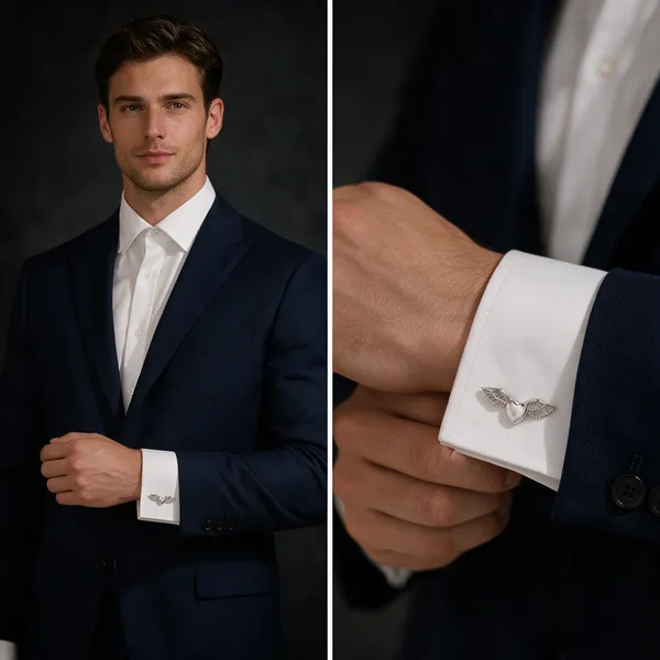 Silver_Metal_Premium_Cufflinks_For_Men