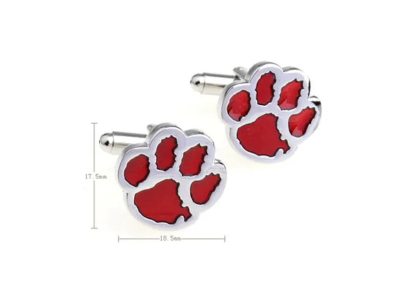 Silver_Maroon_Metal_Premium_Cufflinks_For_Men