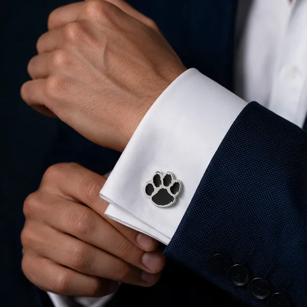 Silver_Black_Metal_Premium_Cufflinks_For_Men