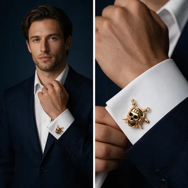 Gold_Metal_Premium_Cufflinks_For_Men