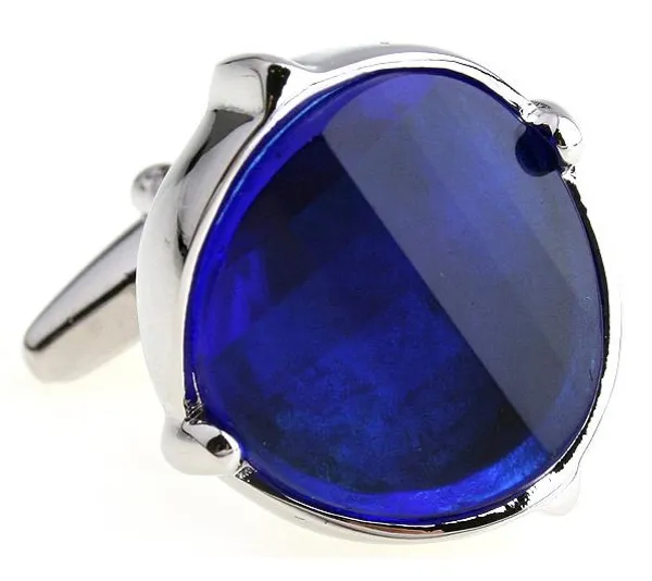 Silver_And_Blue_Stainless_Steel_Premium_Cufflinks_For_Men