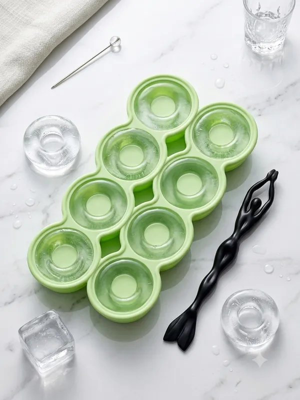 Green_Plastic_Premium_Ice_Tray_With_Stirrer_For_Unisex_(Adults_And_Kids)