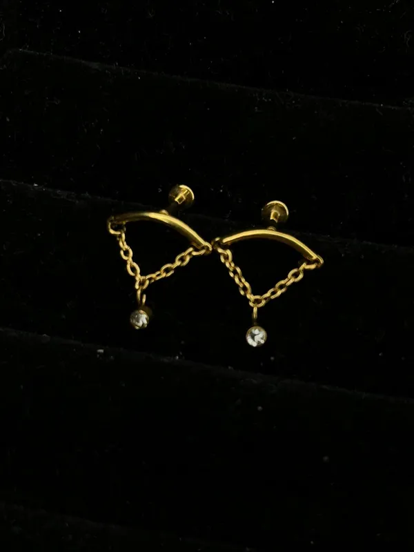 Gold_Stainless_Steel_Helix_Earrings_For_Women