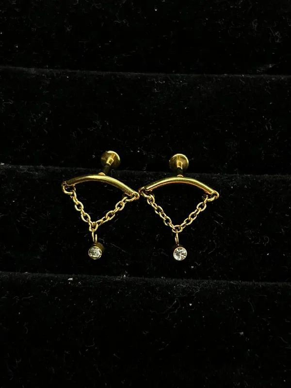 Gold_Stainless_Steel_Helix_Earrings_For_Women