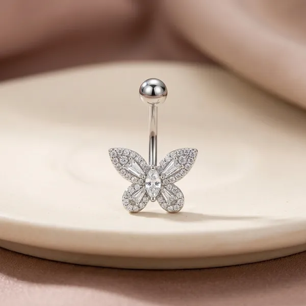 Silver_Stainless_Steel_Belly_Button_Ring_For_Women